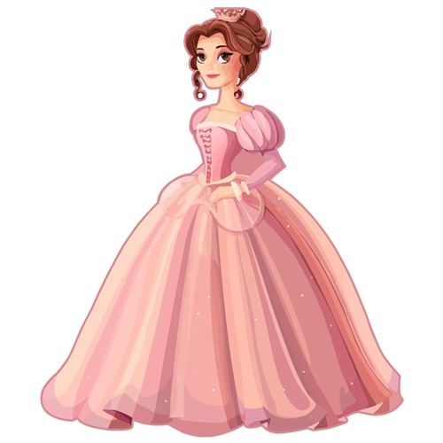 Princess Theme Royal Ball Princess Transparent Sticker